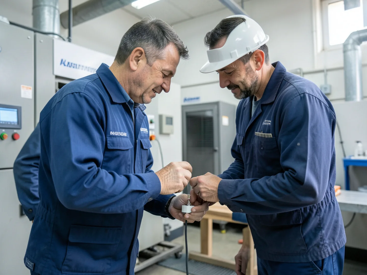 Technician replacing an electrical transformer to quickly restore heat