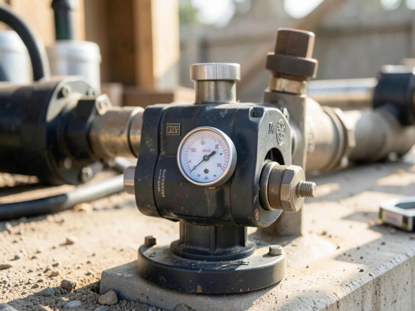 Vacuum pump and digital micron gauge evacuating moisture from mini-split lines