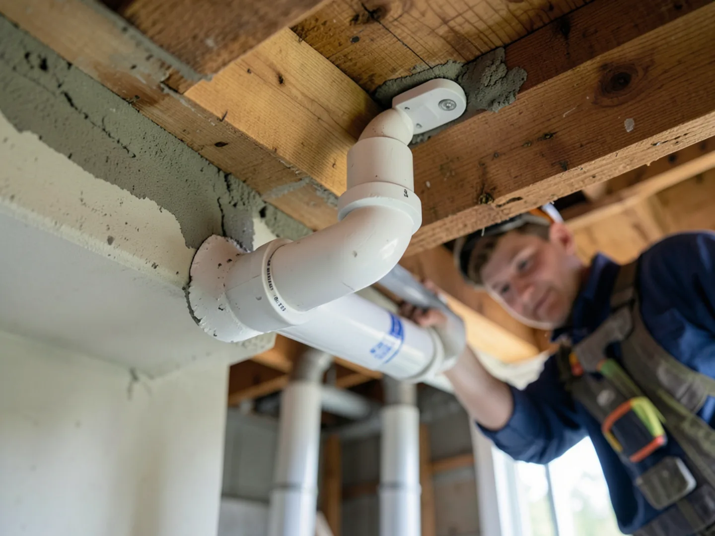 Installing PVC direct-vent intake and exhaust pipes through the rim joist