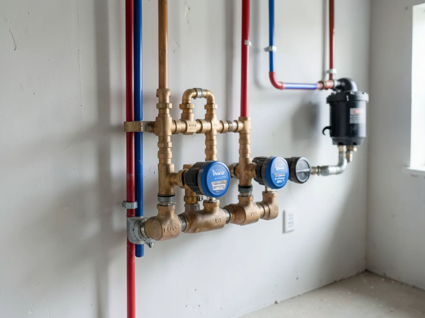 Hydronic heating copper manifold and zone valves
