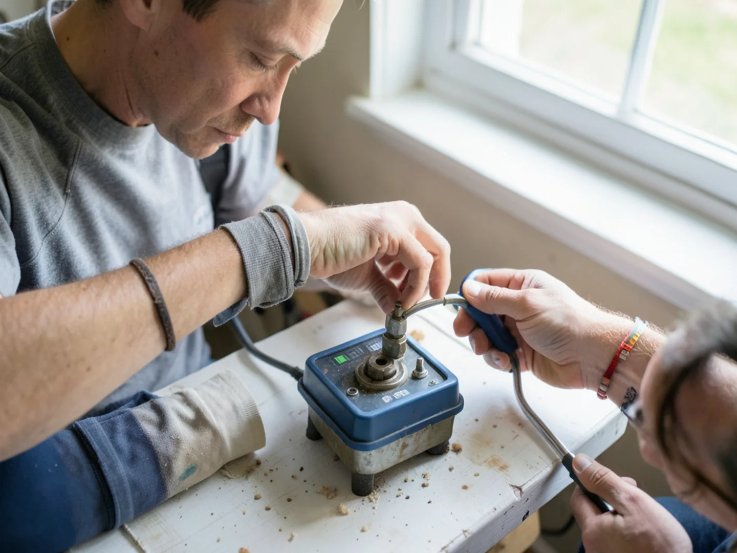 Testing gas valve solenoid on a forced-air furnace in Londonderry NH